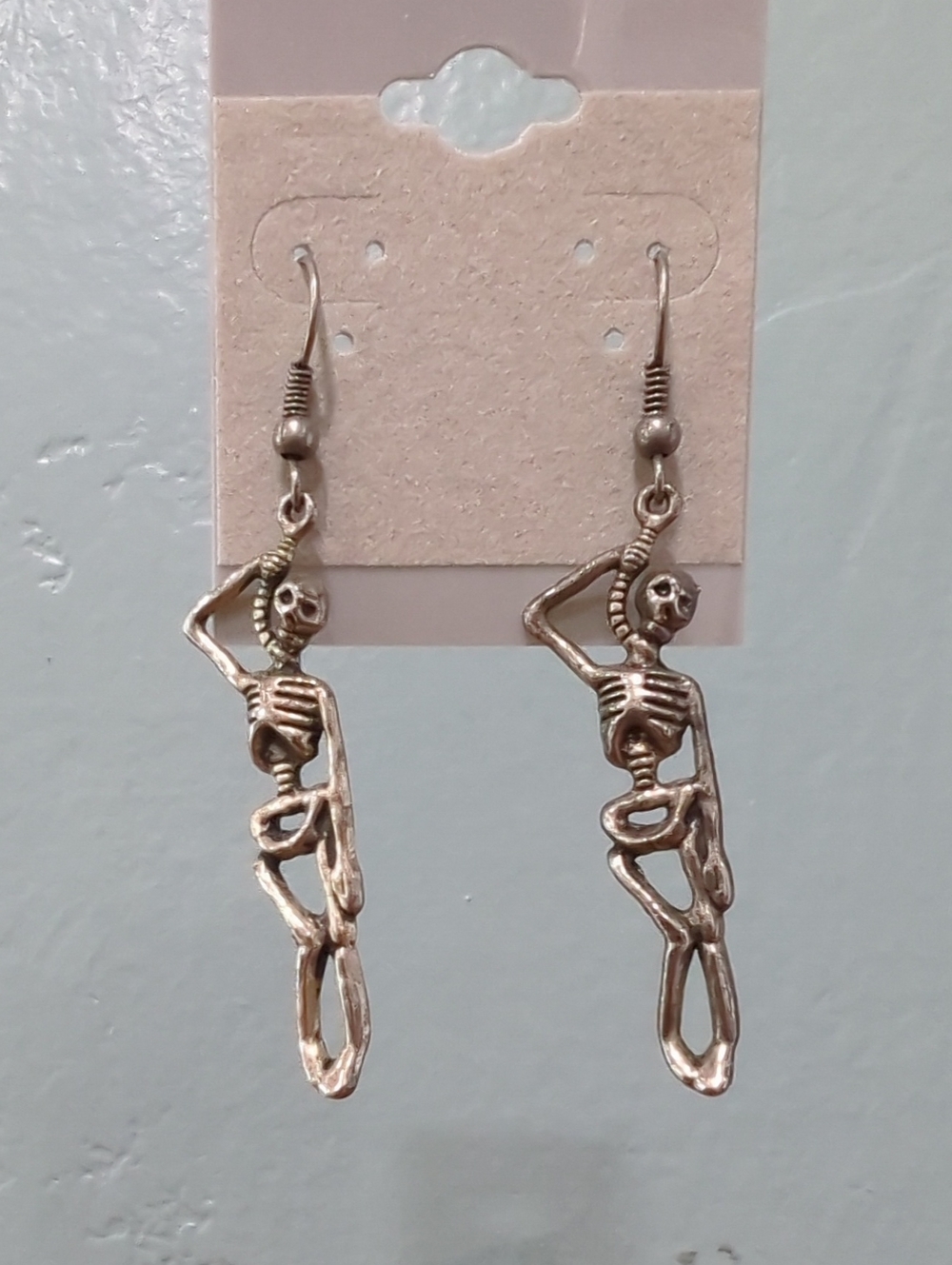 Silver-Tone Skeleton Drop Earrings - Women Jewelry